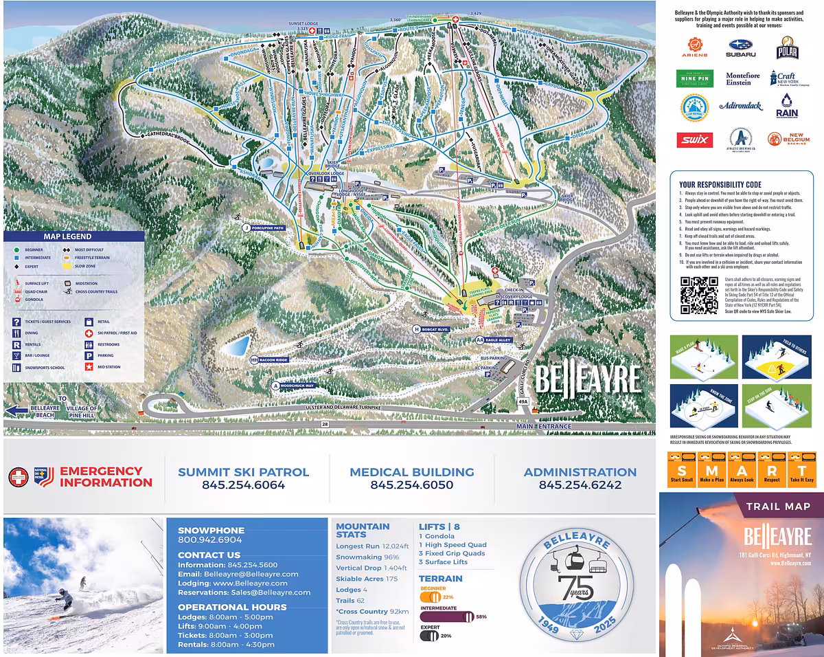 Belleayre Mountain trail map