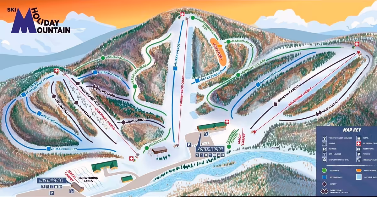 Holiday Mountain trail map