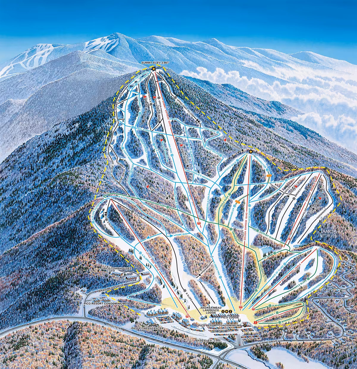 Pico Mountain trail map