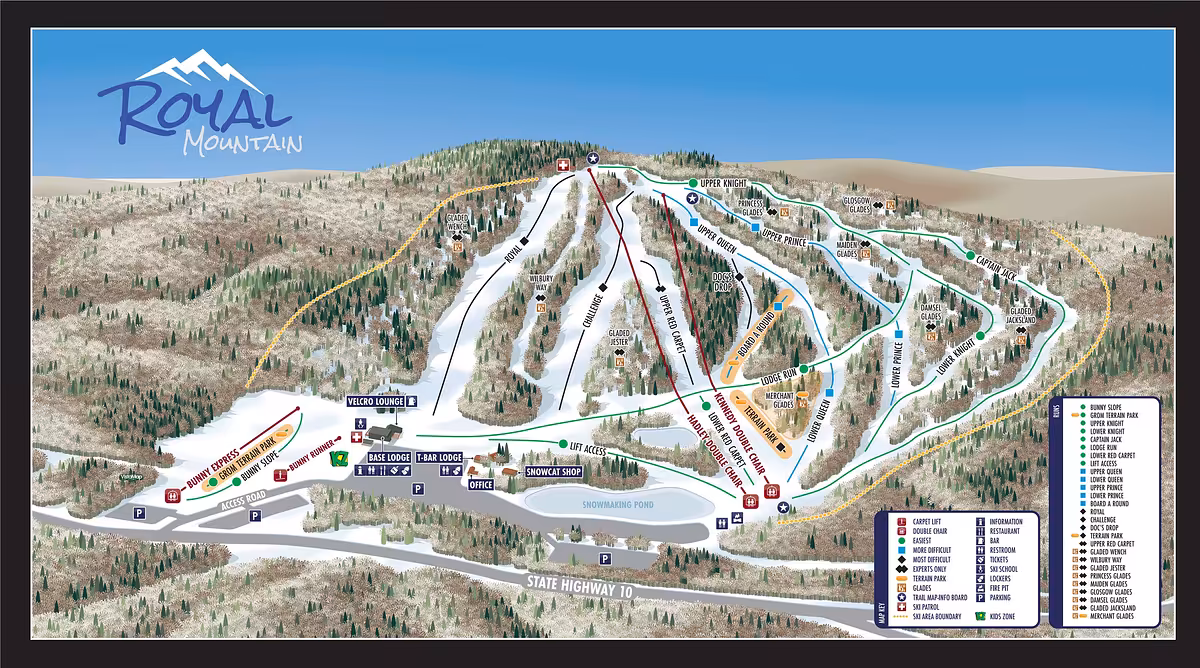 Royal Mountain trail map