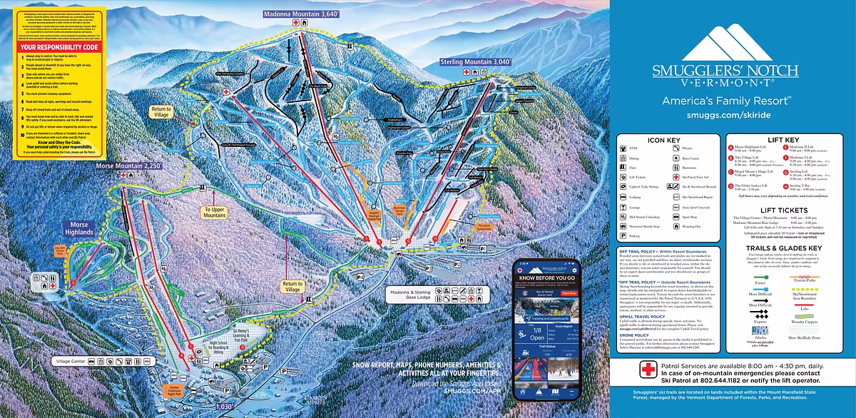 Smugglers’ Notch Resort trail map